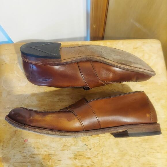 Allen Edmonds Randolph Men's US 15 E Brown Leather Bench Welt Penny Loafers - Picture 5 of 9